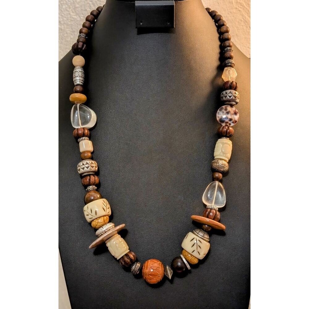 Coldwater Creek Tribal Chunky Mixed Bead Necklace - Picture 8 of 8